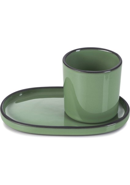 Caractere Fincan Tabağı Mint Yeşili