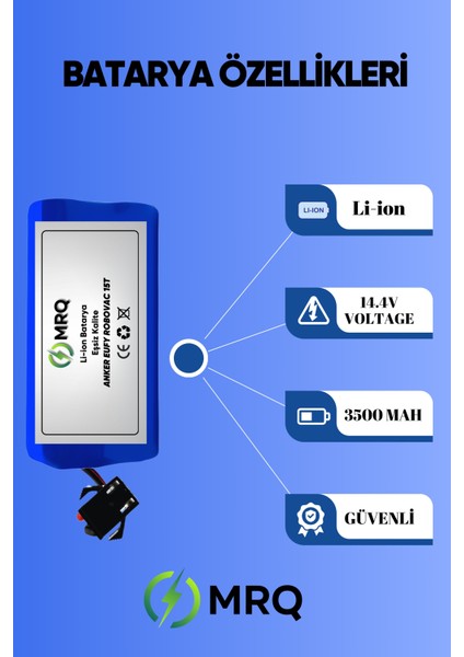 Anker Eufy Robovac 15T Robot Süpürge Bataryası (Süper Ultra Mega Yüksek Kapasite) 3500MAH Batarya fiyatları