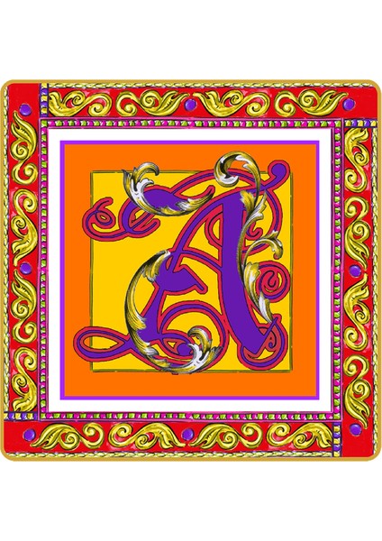 Ortigia A Harfli Tabak 15 cm x 15 cm