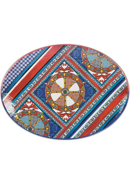 Sole Mio Melamin Oval Servis Tabağı 49 cm x 36 cm
