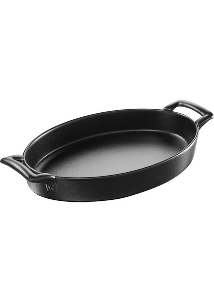 Belle Cuisine Oval Servis Tabağı 28 cm x 19 cm Siyah