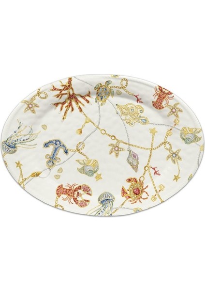 Portofino Oval Servis Tabağı 50 cm x 35 Cm