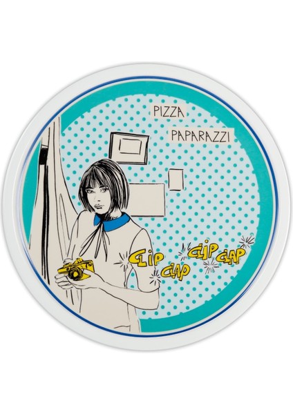 Gulp Porselen Pizza Tabağı 33,5 cm Turkuaz