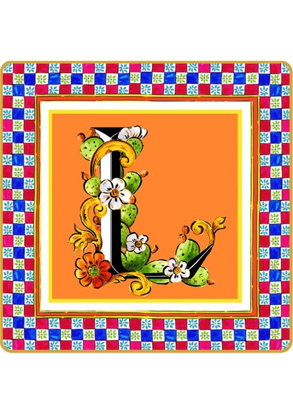 Ortigia L Harfli Tabak 15 cm x 15 cm