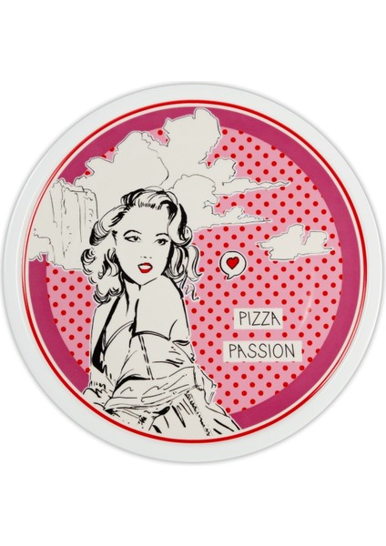 Gulp Porselen Pizza Tabağı 33,5 cm Fuşya
