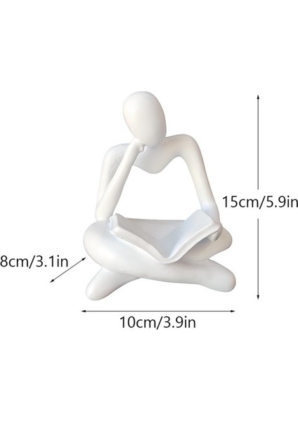 Modern Soyut Düşünür Heykeli, Masaüstü Kitaplık Dekoratif Reçine (Yurt Dışından) modelleri