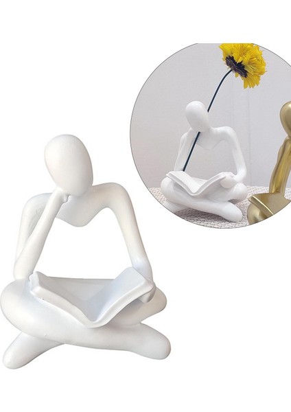 Modern Soyut Düşünür Heykeli, Masaüstü Kitaplık Dekoratif Reçine (Yurt Dışından) fırsatları