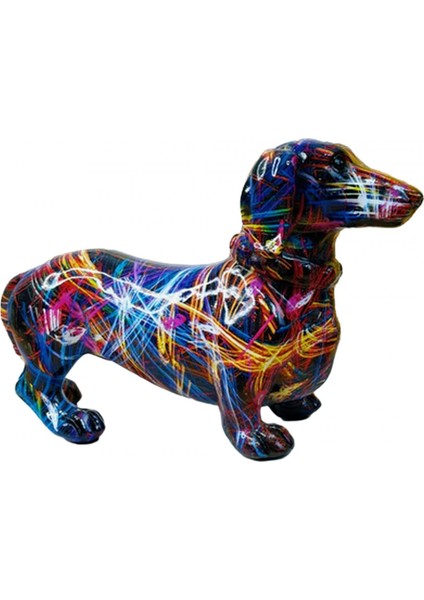 Reçine Heykelcik Heykel Dachshund Heykeli Orta Parçası Reçine Heykeli (Yurt Dışından)