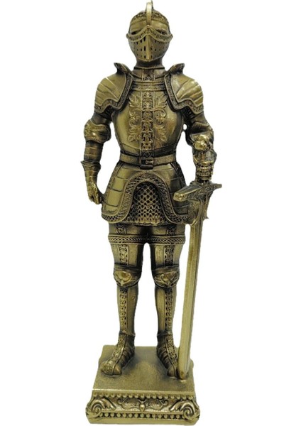 Ortaçağ Şövalye Heykeli Vintage Hediyeler Heykel Masa Oturma Odası Veranda Bronz (Yurt Dışından)