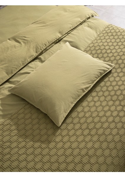 Stone Wash Pike / Yatak Örtüsü Çift Kişilik 220x240 Yağ Yeşili fırsatları