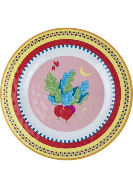Mamma Mia 6'lı Turp Desenli Yemek Tabağı Seti 28 cm