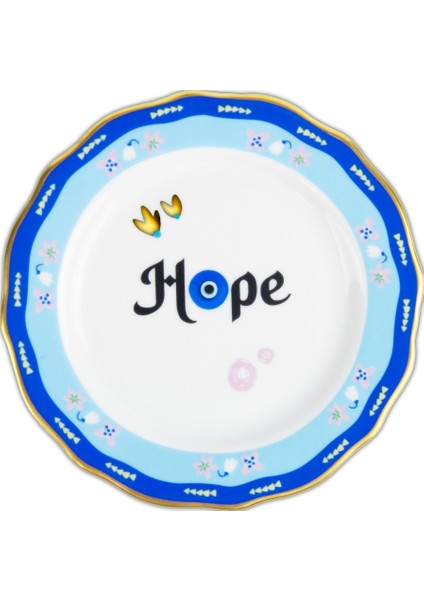 Mamma Mia Hope Yazılı Tatlı Tabağı 16 cm