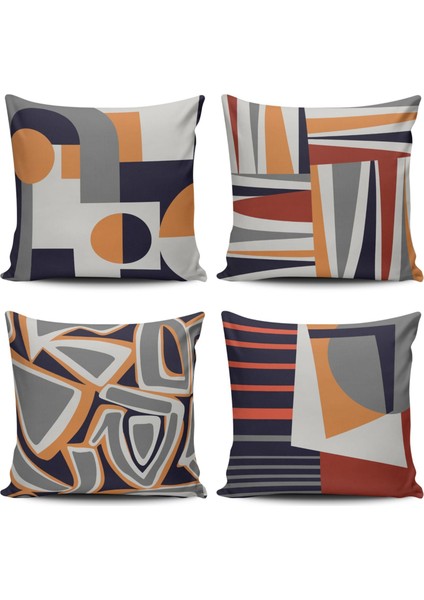 Çift Taraflı Dijital Baskılı Özel Tasarım 4 Lü Kombinli Kırlent Kılıfı