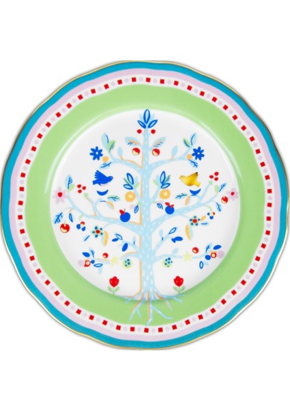 Mamma Mia Ağaç Desenli Yemek Tabağı 28 cm