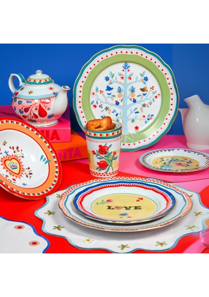 Mamma Mia Ağaç Desenli Yemek Tabağı 28 cm fiyatları