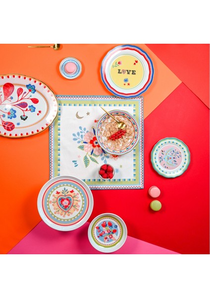 Mamma Mia Kuş Desenli Tatlı Tabağı 16 cm fiyatları