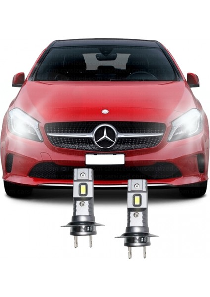 Mercedes A180 (2012-2018) Led Kısa Far Ampulü Mini Led 2'Li Set H7 Aparat Gerekmez