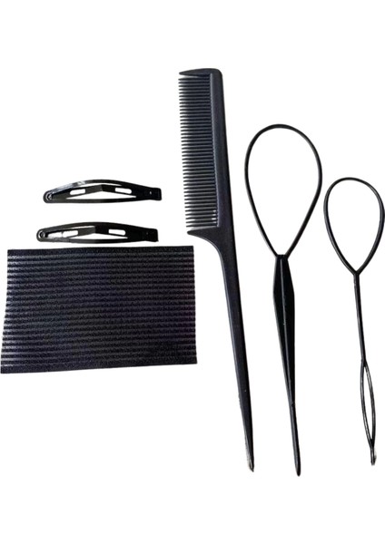 Siyah Renk Saç Aparat Set