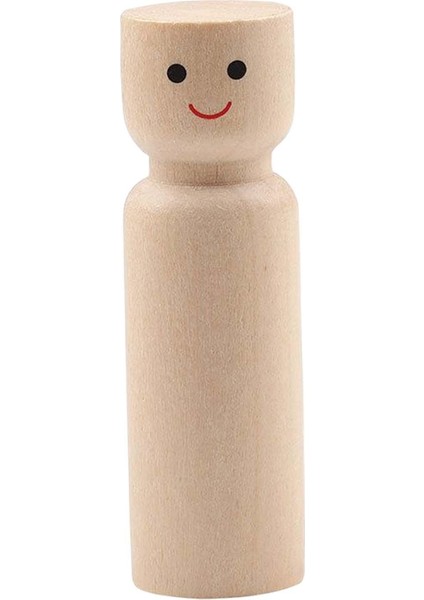 Tamamlanmamış Ahşap Mandal , Süsleme El I Boş Ahşap Figürler 7cmx2.1cm Yuvarlak Kırmızı Dudaklar (Yurt Dışından)