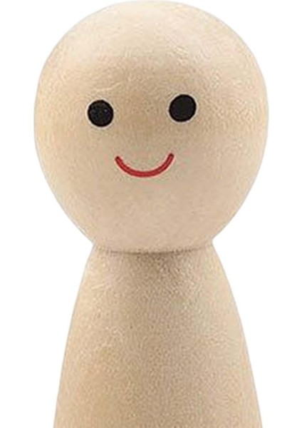 Tamamlanmamış Ahşap Mandal , Orta Parçası Ev Için Boyanacak Ahşap Figürler 7cmx1.8cm Yuvarlak Kız (Yurt Dışından)
