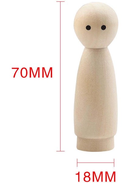 Boyamak Için Figürler Bitmemiş Ahşap Mandal 7cmx1.8cm Yuvarlak Kız Kırmızı Dudaklar (Yurt Dışından) fırsatları