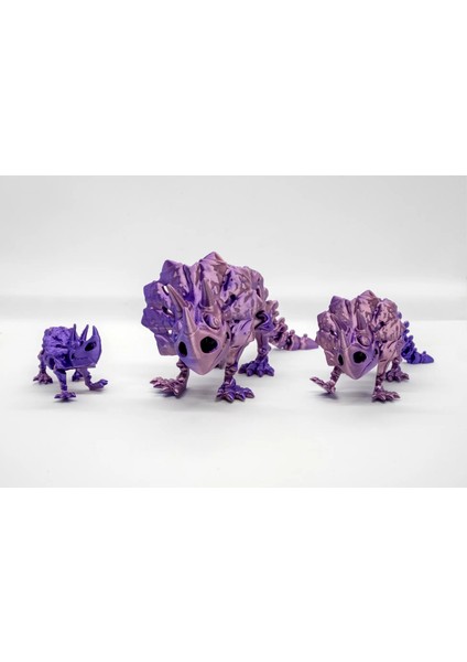 Spinosaurus 3D Hareketli ve Renk Geçişli Pembe - Yeşil - Gold Tüm Boylar Set Model