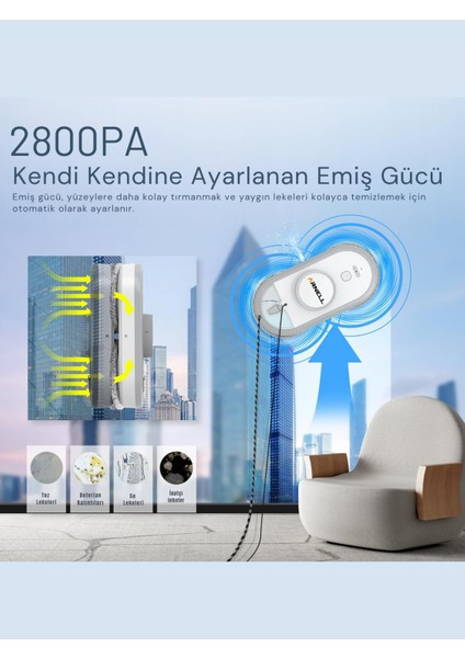 Cam Silme Robotu Cambaz Light Akıllı Cam Temizleme Robotu WCR-2306