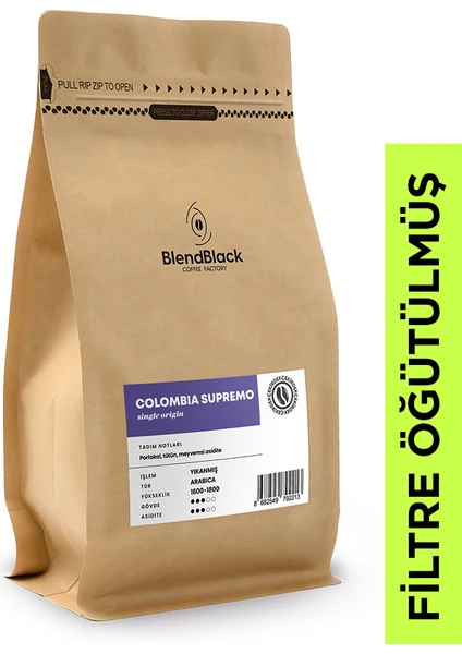 Blendblack Colombia Supremo  Filtre Kahve 250Gr Öğütülmüş