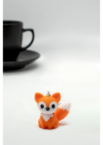 Tilki 3D Hareketli Anahtarlık