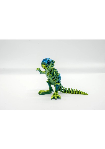 Trex 3D Hareketli ve Renk Geçişli Mavi-Yeşil Büyük Boy