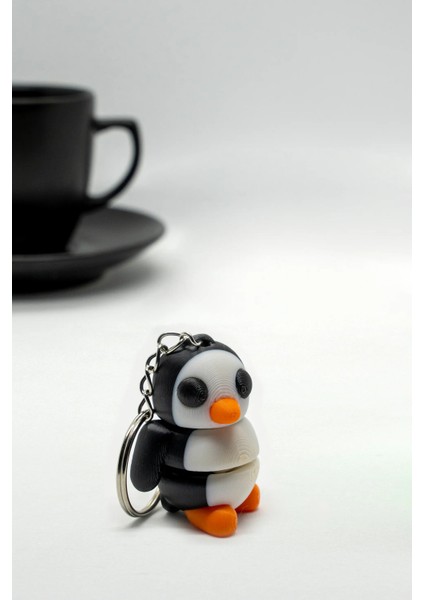 Penguen 3D Hareketli Anahtarlık