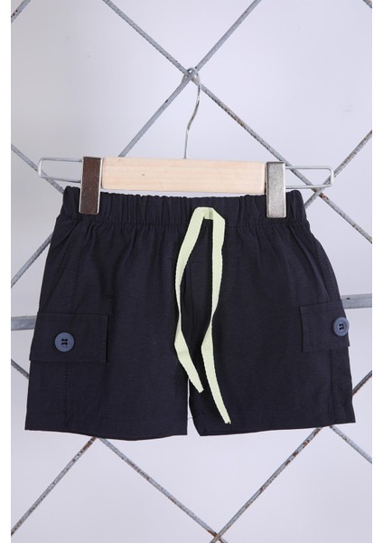 Babyhola 3'lü Tişört Keten Şort Şapka Erkek Bebek Çocuk Bayramlık Alt Üst Takım Elbise 02111 modelleri