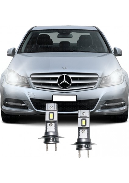 Mercedes C180 W204 Led Far Ampulü Mini Led 2'Li Set H7 Aparat Gerekmez