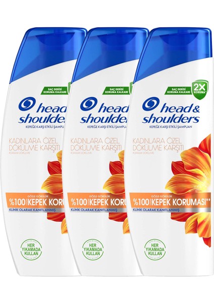 Head & Shoulders Kadınlara Özel Dkulme ve Kepek Kaşıtı Kafen Etkili Şampuan 330 ml x 3 Adet