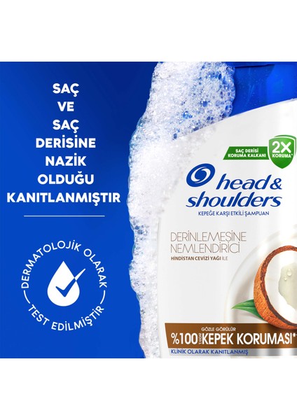 Head & Shoulders Şampuan Derinlemesine Nemlendirici Hindistan Cevizi 1in1 330 Ml X3 Adet