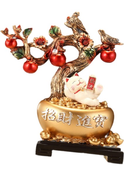 Reçine Kedi ve Ağaç Heykeli Ev Dekoru Yatak Odası Kitaplık Eve Taşınma Hediyesi (Yurt Dışından) fırsatları