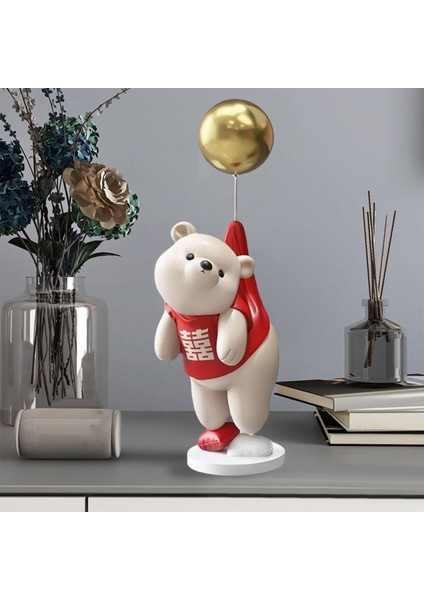 Modern Ayı Heykelcik Heykel Reçine Heykel Dolap Odası Kırmızı (Yurt Dışından) fırsatları