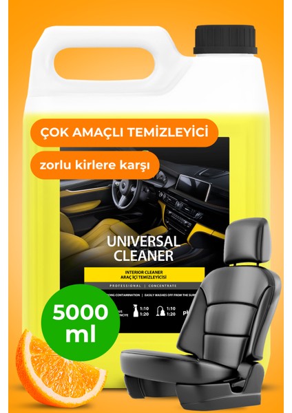 Universal Cleaner Oto Koltuk Temizleyici 5,4 Kg, Bidon: Her Türlü Kirliliğe Karşı Güçlü Çözüm!