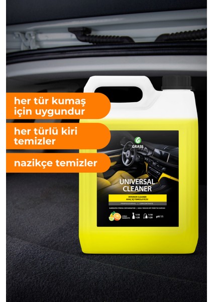 Universal Cleaner Oto Koltuk Temizleyici 5,4 Kg, Bidon: Her Türlü Kirliliğe Karşı Güçlü Çözüm!