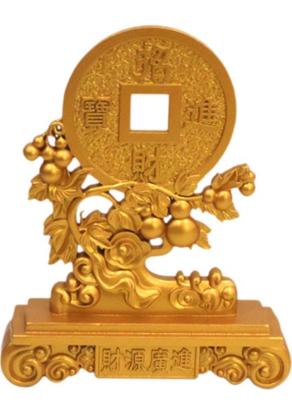 Feng Shui Heykeli Iyi Şans Heykeli Oturma Odası Yeni Yıl Zenginlik Heykelciği Kabaklarla (Yurt Dışından)