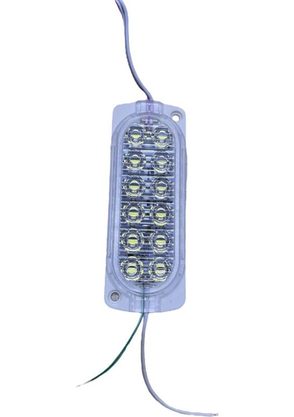 12V 12 Ledli Çakar Animasyonlu Modül - Beyaz