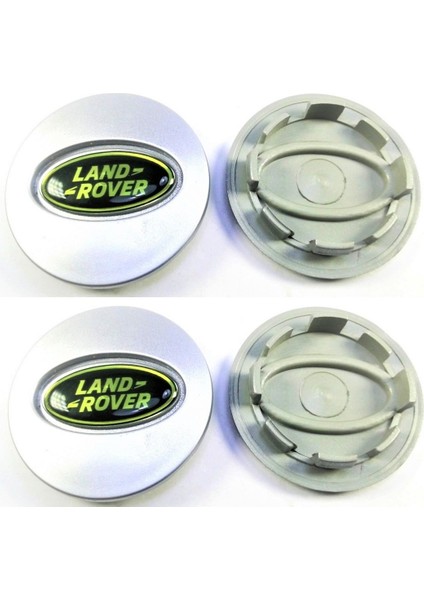 Land Rover Jant Göbek Arması Gri 63MM-49MM 4 Adet