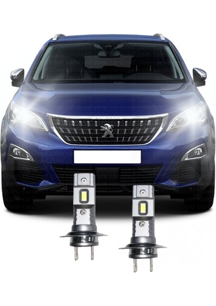 Peugeot 3008 Led Kısa Far Ampulü Mini Led 2'Li Set H7 Aparat Gerekmez