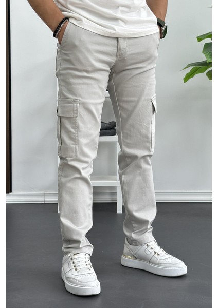 Erkek Yan Cepli Kargo Pantolon Taş EDW184 fiyatları