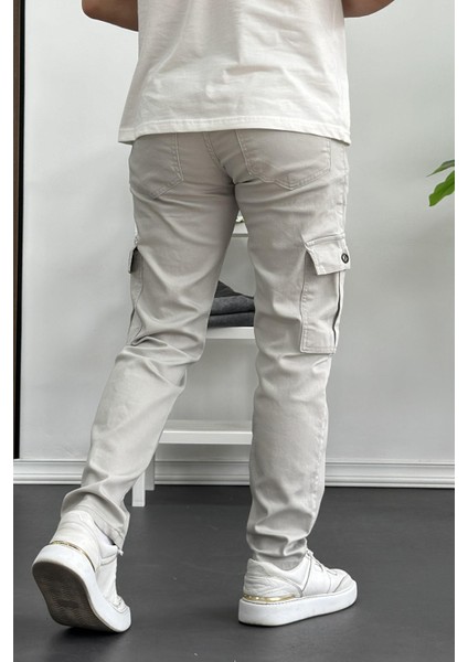 Erkek Yan Cepli Kargo Pantolon Taş EDW184 indirimleri