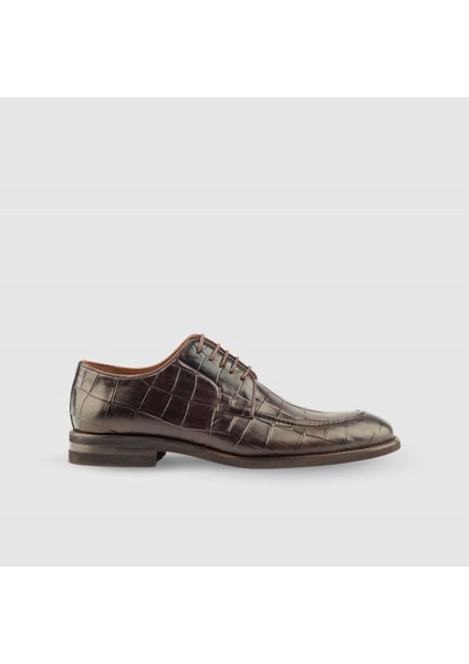 Erkek Klasik Ayakkabı [052211], Kahve Croco, 44