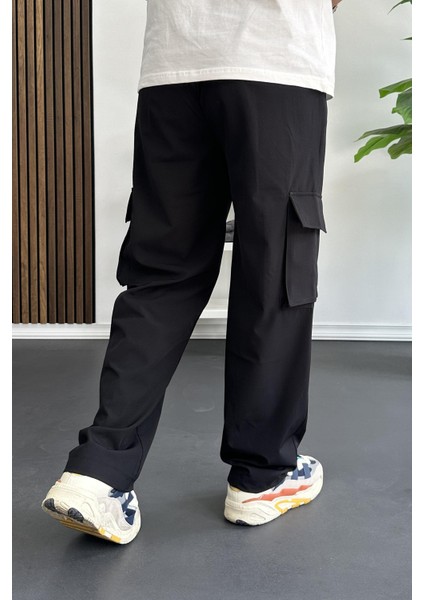 Erkek Ince Baggy Kalıp Kargo Pantolon Siyah EDW173 fiyatları