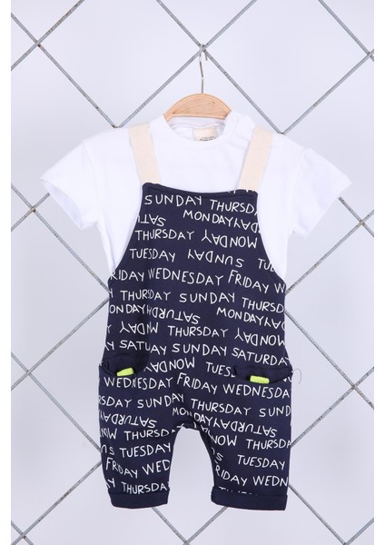 Babyhola Erkek Bebek Çocuk Bayramlık Salopet Tişört Takım 21058