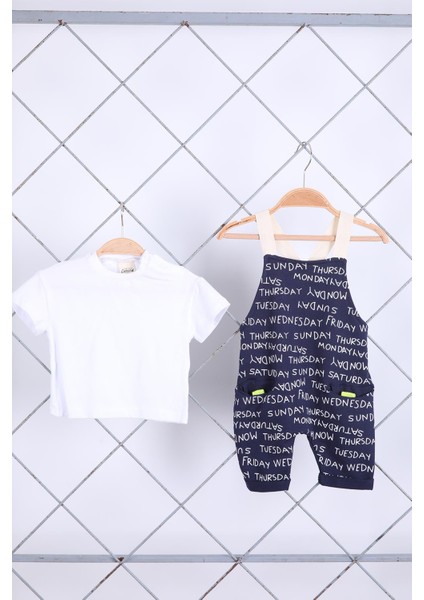 Babyhola Erkek Bebek Çocuk Bayramlık Salopet Tişört Takım 21058