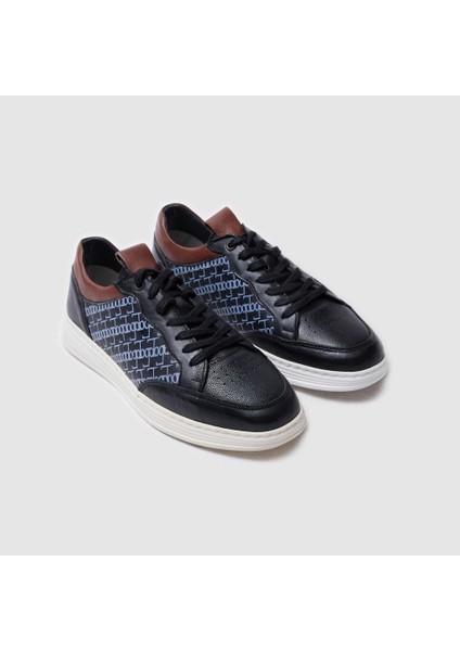Erkek Sneaker Ayakkabı [052185], Siyah - Taba, 40